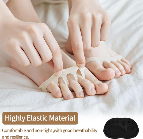 4 Pairs Metatarsal Pads, Honeycomb Fabric Ball of Foot Cushions for Women High Heels, Invisible Soft Toe Pads for Pain