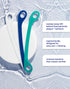 Supersmile Ripple Edge Tongue Cleaner, Ergonomic Reusable Tongue Scraper, 3 Count