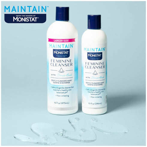 Monistat Boric Acid Feminine Cleanser - Fragrance Free Feminine Wash, 10 Fl Oz, 1 Pack