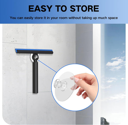 Squeegee for Window Cleaning, Telescopic Shower Squeegee with Extension Pole for Car Windows, Tile Walls, Shower