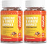 Turmeric Curcumin Gummies, 120 Gummies - 500mg for Adults with Black Pepper, Ginger Root, Vitamin C, Low Sugar, Orange