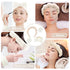 4Pcs Spa Headband Set for Women, Soft Terry Cloth Makeup Skincare Bubble Headband, Non Slip Hair Accessory Beige
