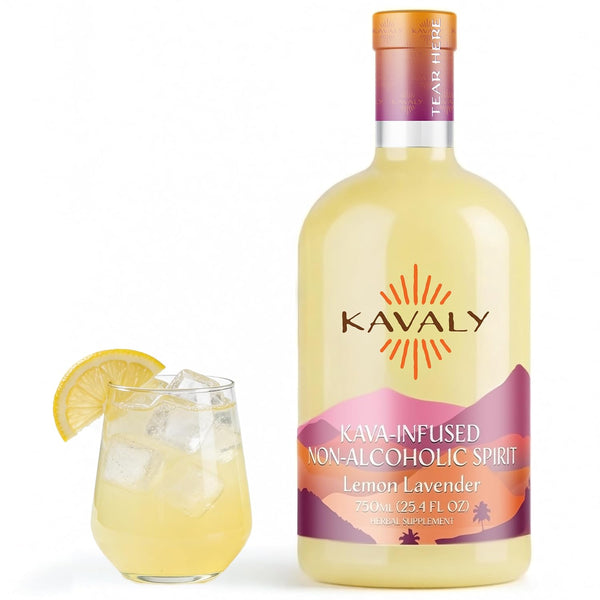 Kavaly Non Alcoholic Kava Drink, Premium Alcohol Free Kava Infused Spirit for Social