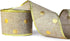 Gold Wired Christmas Tree Ribbon, 2.5 Inch Burlap, 6 Rolls 36 Yards Metallic Glitter Crafts for Gift Wrapping, Bows,