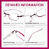 3 Pack Rimless Reading Glasses for Women, Blue Light Blocking Readers with Tinted Edge