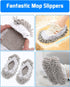8 Pcs Mop Slippers Socks - Washable Reusable Microfiber Shoe Covers for House Cleaning (Grey).