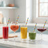 Skrfren 100 Pack 7.7 Inches Striped Straws Paper Assorted Rainbow Colors Striped Drinking Straw Rainbow Paper Straw