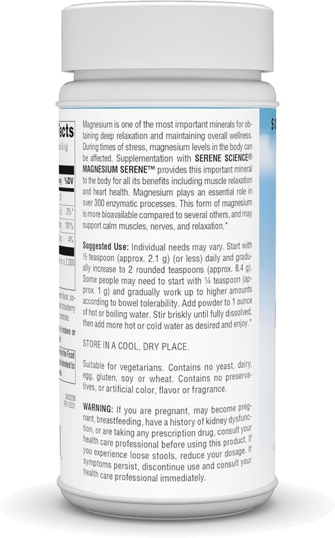 Source Naturals Serene Science Magnesium Serene, Tangerine Flavored, Peaceful Body*, 9 Ounce Powder