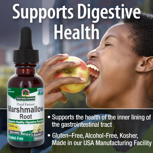 Nature's Answer Alcohol-Free Marshmallow Root Extract, 1-Fluid Ounce | Digestive Support