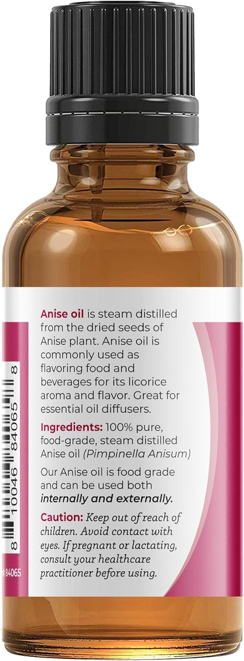 Viva Doria 100% Pure Anise Essential Oil, Undiluted Food Grade Spanish Anise Oil 30 mL