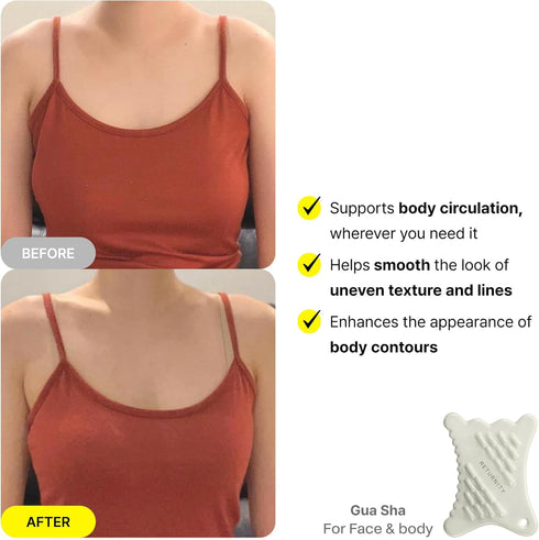 RETURNITY Ceramic Gua Sha Facial Tool for Lymphatic Drainage, Face Massager for Sculpting and De Puffing, Jawline