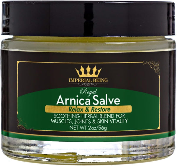 Royal Arnica Salve, Organic Bruise Care and Skin Recovery Balm, 2 oz, Natural Arnica Oil for Muscles and Joints