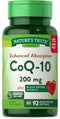 Nature's Truth CoQ10 200mg Softgels, 92 Count, Enhanced Absorption with Black Pepper Extract, Non-GMO