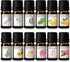 Essential Oils Set 100% Pure Oils Top 12 Oils Gift Kit for Diffuser Home Lavender,Peppermint,Eucalyptus,Lemongrass,Orange,Rosemary,Grapefruit,Frankincense,Geranium,Rose,Bergamot 12x10ml