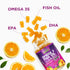 Omega 3 Fish Oil Gummies - 120 Gummies, Extra Strength DHA & EPA for Joint, Heart & Brain Support, Orange Flavor