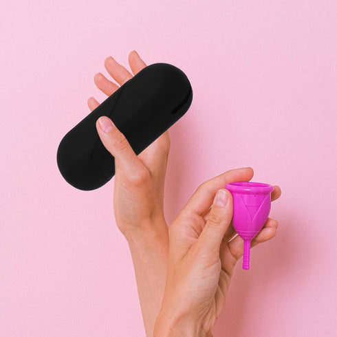 Ipetboom 2pcs Silicone Storage Case for Menstrual Discs Travel-Friendly Lightweight Holder for Easy Organization
