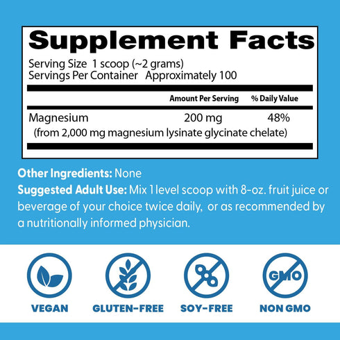Doctor's Best High Absorption Magnesium Powder - 100% Chelated TRACCS, Non-GMO, Vegan, Gluten Free, 200G