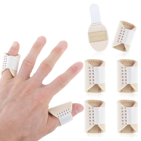 DIVINA VITAE Trigger Finger Splints - 5PCS Thumb Brace for Trigger Finger Pain Relief, Fits All Fingers (Skin Color)