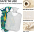 miaozhen 2L Funny Giraffe Monkey Stripe Green Blue Cute hot Water Bottle with Soft Cover hot Compress for Period Cramps