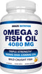 Arazo Nutrition Wild Caught Omega-3 Fish Oil Concentrate 4,080mg per Serving High