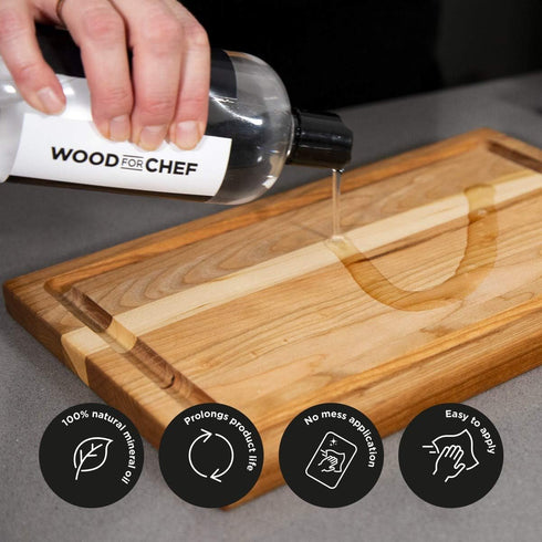 Food Grade Mineral Oil Cutting Board (8.5 oz) - Revitalize Butcher Block, Wood Utensils - Food Safe - Made in North