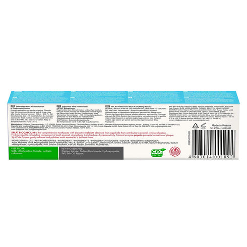 Splat Professional Series Multiple Action Toothpaste with Bioactive Calcium for Enamel Restoration