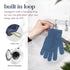 MainBasics Exfoliating Bath Gloves for Shower, Heavy-Textured Nylon Fiber Body Exfoliator (1 Pair, Pigeon Blue)
