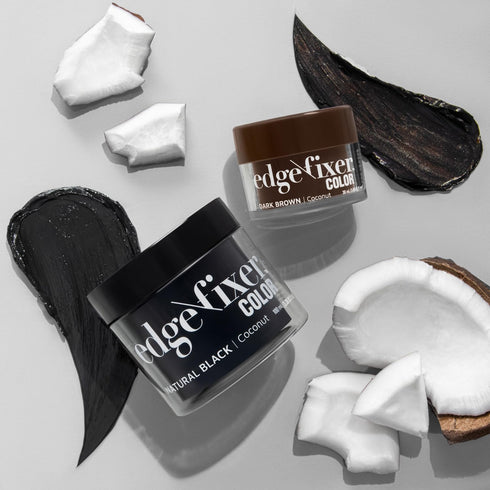 KISS COLORS & CARE Color Edge Fixer 1.01 oz. (30mL) Travel Size - Dark Brown, Hides Grays, Moisturizing, 24 Hour Hold