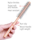 Small Round Brush for Short Hair, 1 Inch Mini Quiff Roller for Women and Men, Best for Styling, Lifting, Curling - Off