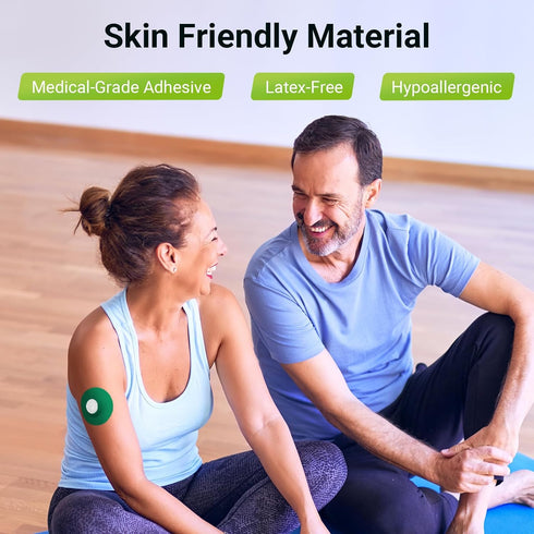 Waterproof Adhesive Patches for CGM Sensors - 40-Pack Universal Patches with 2 Reusable Protective Covers