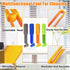4 Pack Blinds Duster, Window Cleaner Brush with 4 Microfiber Sleeves for Blinds, Air Conditioner Vents & Fans