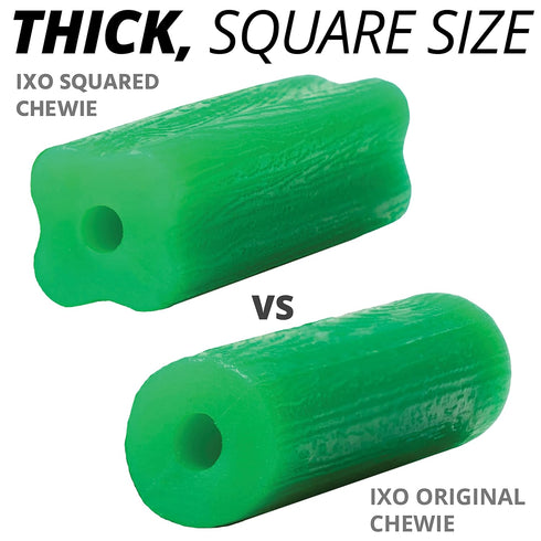 IXO Square-Shaped Aligner Seater Chewies for Invisalign Trays, 5-Pack with Mint Scented Storage Case