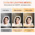 Travel Makeup Mirror with Light, 3 Color Lighting Portable Mirror, Touch Screen Rechargeable LED Lights Vanity - White