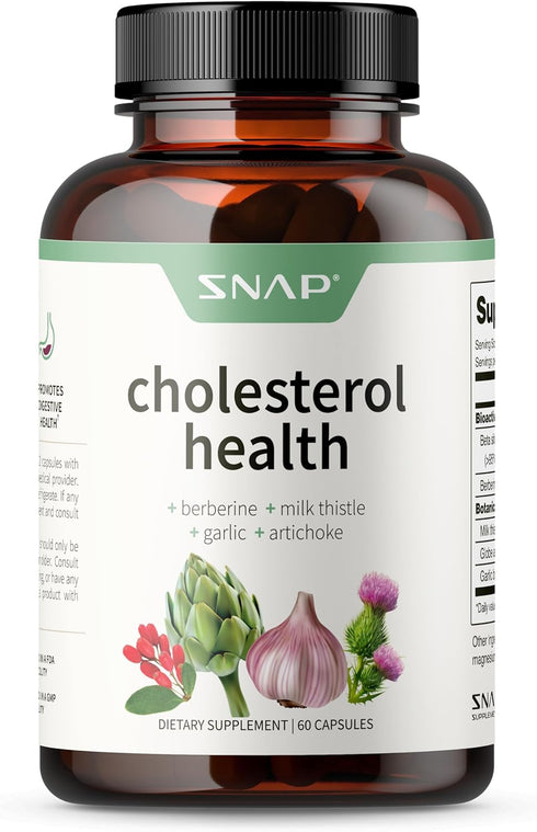 Snap Supplements Cholesterol Health - 60 Capsules, Support Healthy Cholesterol Levels and Heart Health