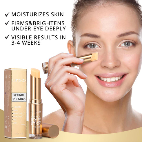 Retinol Eye Stick with Collagen, Hyaluronic Acid for Dark Circles, Wrinkles in 3-4 Weeks, Under Eye Cream Anti Aging