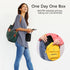 yeloumiss 2 Weekly PU Leather Pill Bag Organizer Case Times a Day, AM PM Daily Pill Box to Hold Vitamin, Fish Oil
