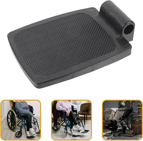1.9cm Artibetter Universal Wheelchair Footplates Pair Hole Heavy Duty Plastic Pedals Stable Footrest for Patient