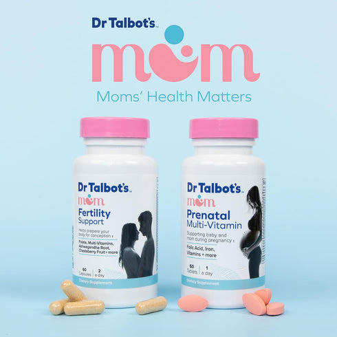 Dr. Talbot's Mom Fertility Support Multi-Vitamins - Aids Ovulation and Prepares Body for Conception - 60 Capsules