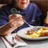 Beavorty Adaptive Utensils, 3pcs Curved Spoon Fork Set with Non-Handles for Elderly with Hand Tremors