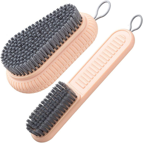 Cleaning Brush Soft Bristle Brush, Laundry Scrub Brush for Clothes, Shoes, Easy to Grip Household Cleaning Tool (Pink)