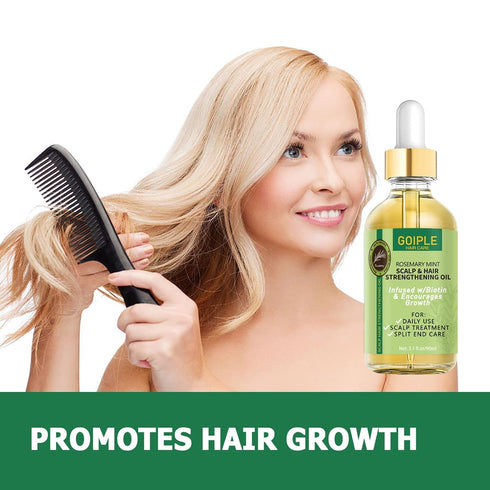 Organic Rosemary Oil for Hair Growth, 3.1 FL OZ - Pure Natural Scalp Treatment with Essential Oils
