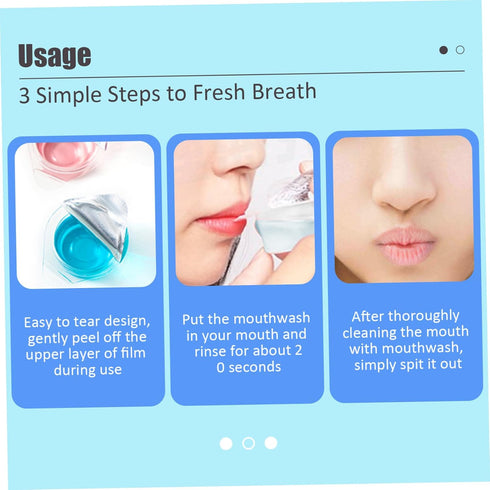 NIDONE 20Pcs 13ml Mini Mouthwash, Individual Portable Mouthwash, Disposable Alcohol-Free Home Essentials, Mint+Jasmine