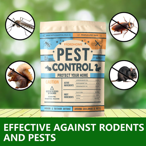 Pest Control Pouches - Mouse Repellents, Peppermint Oil Mice Repellent, Rat Deterrent, 10 Pack