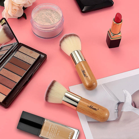 Matto Makeup Brush Set, 2 Pieces Face Blush Kabuki Powder Foundation Brushes for Mineral BB Cream