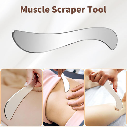 TaShow 4 1 Elbows, Muscle Scraper Tool, in Gua Sha Body Tool with Long Bar and Derma Edge for Physical Therapy