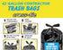 Contractor Heavy Duty Trash Bags, 42 Gallon, 10 Count, Large Black Flap Tie Construction Garbage Bags