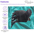 Parcelona French Paw Yoga Hair Claw Clip, Grey Black Streaks, Wide Side Slide In