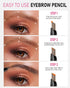 Waterproof Brown Eyebrow Pencil for Women, Filler with Brush for Blondes