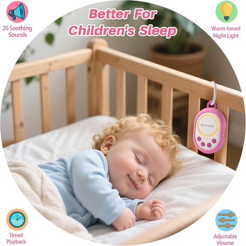 WorWoder 2026 20 22 Mom's Choice Awards | White Noise Sound Machine Baby with Night Light, Soothing Sounds, Hours