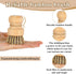 Lemecima 8 Packs Set Bamboo Dish Scrub Brushes Natural Palm Wooden Scrubbers Kitchen Dishwashing Scrubber with Natural